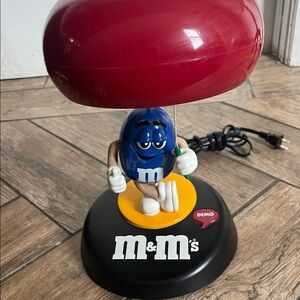 M&M'S Red and Blue Character Table Lamp Vintage